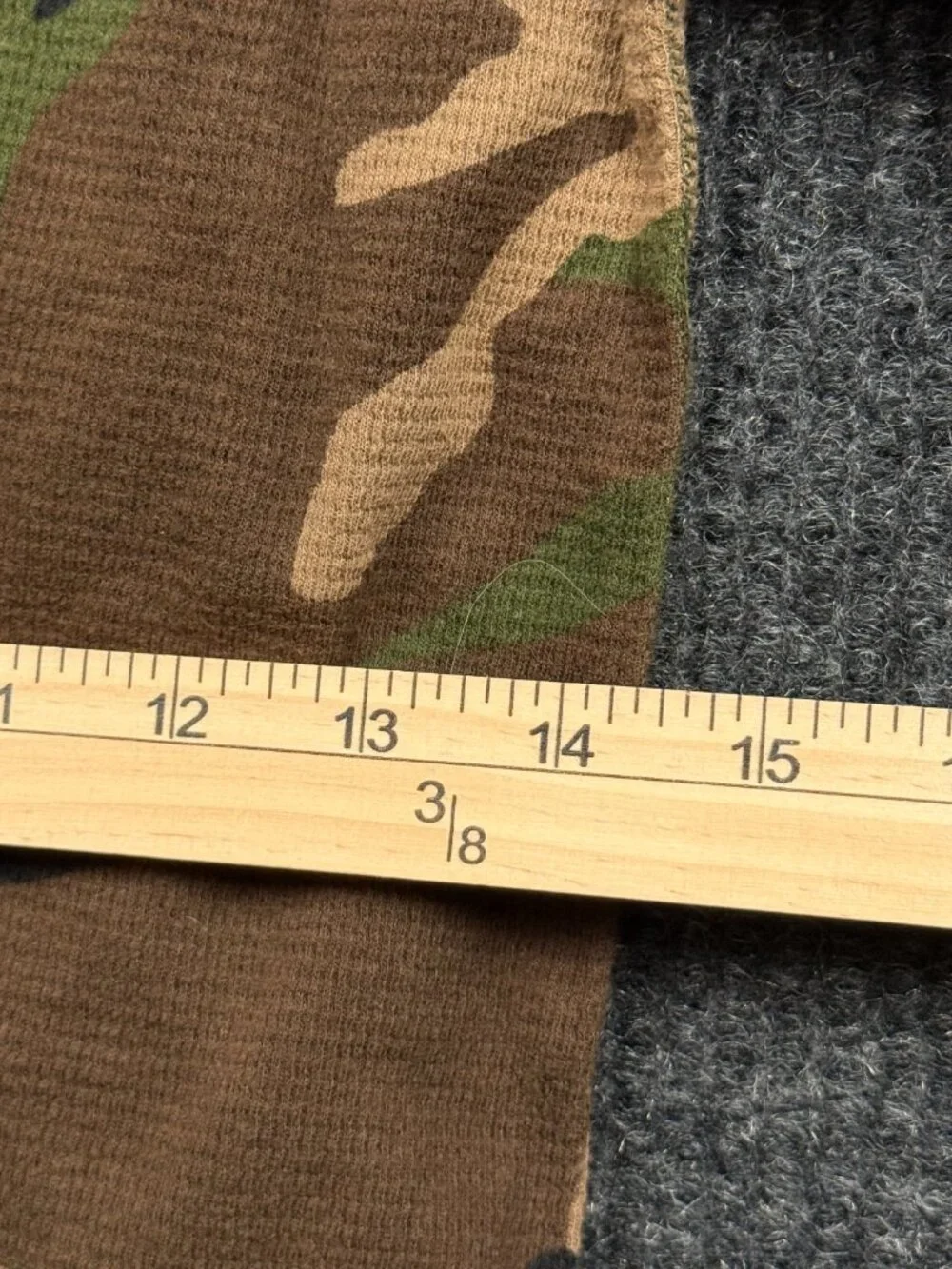 Polo Ralph Lauren Camo Thermal Sleep Shirt Mens S Small Waffle Knit Long Sleeve